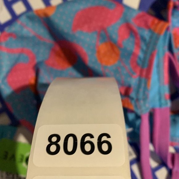 Speedo Bikini Top Women's Medium Blue Flamingo Dot Fixed Back Performance 8066 - Picture 6 of 6